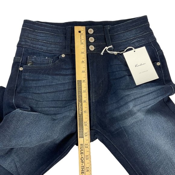 Kancan Jeans Women's Sz 5/26 Blue Daniel Skinny High Rise Button Fly Stretch $78 - Picture 9 of 11